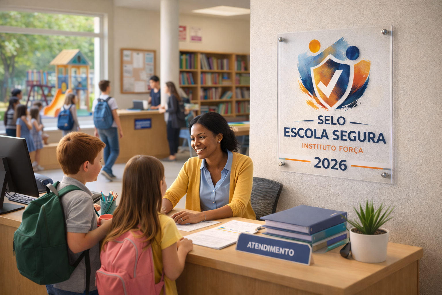 Escola certificada com o Selo Escola Segura do Instituto Força